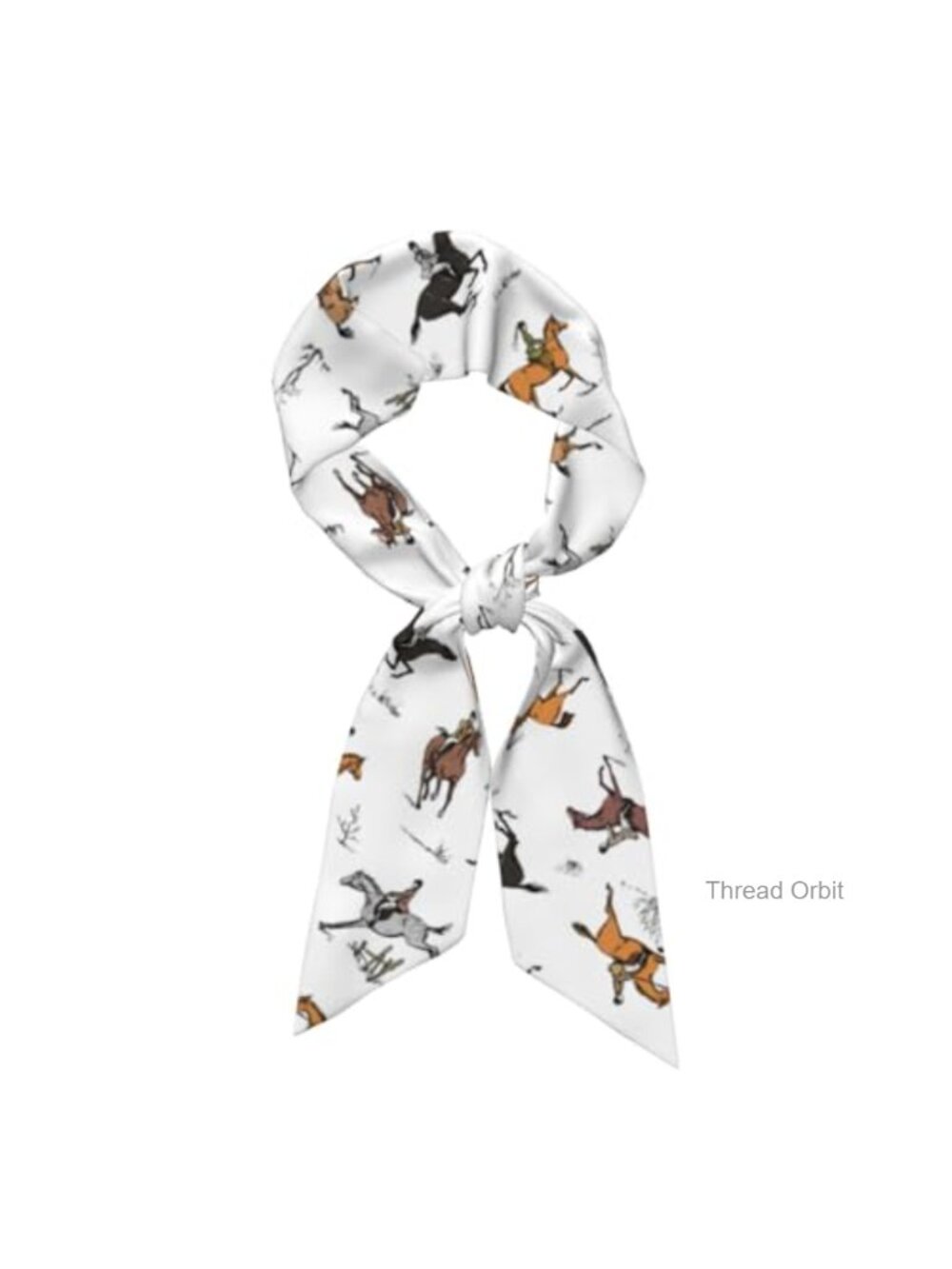 Silk Polyester Scarf Bag Handle Wrap Neckerchief Hair Accessory